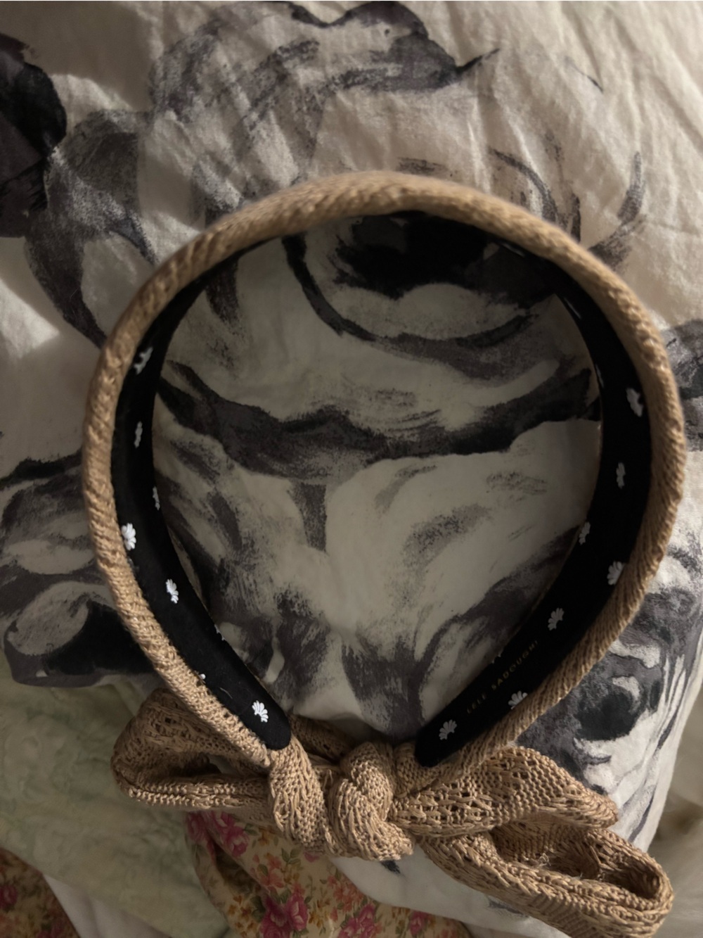 Lele Sadoughi One of a Kind Scarf Bridgitte Headband in Tan
